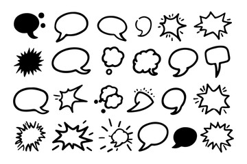 Comic Speech Bubble Vector Set
