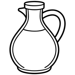 Minimalist Oil Jug Outline