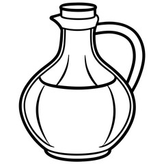 Minimalist Oil Jug Outline