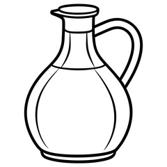 Minimalist Oil Jug Outline