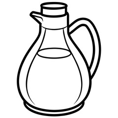 Minimalist Oil Jug Outline