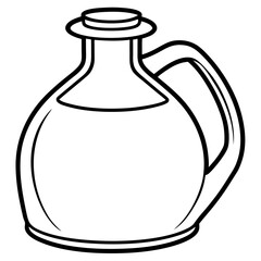Minimalist Oil Jug Outline