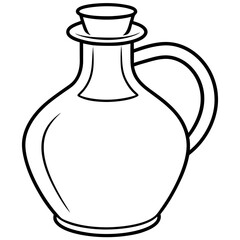 Minimalist Oil Jug Outline