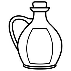 Minimalist Oil Jug Outline