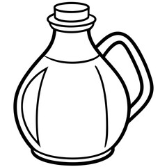 Minimalist Oil Jug Outline
