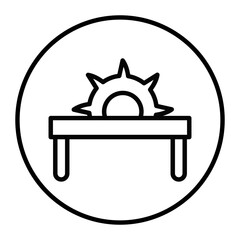 Table Saw Vector Icons