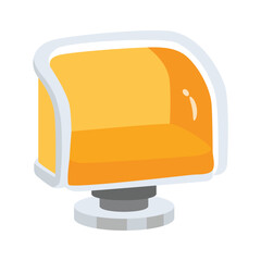 A decorative 2d icon of luxury seat furniture