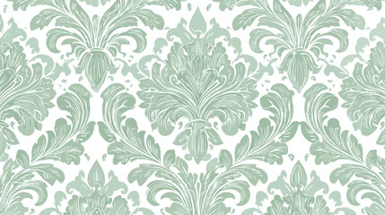 Seamless damask and floral pattern design with vintage ornate decorative elements, ideal for wallpaper, fabric, or textile backdrops