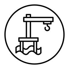 Harbor Crane Vector Icons