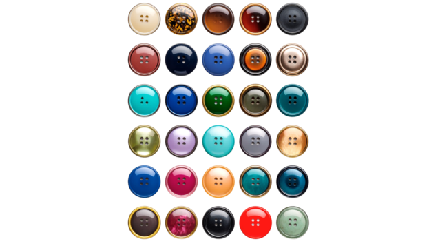 A diverse collection of round buttons, vector icons for business and lifestyle design.