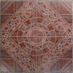 vintage brown ceramic floor