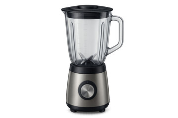 Fototapeta na wymiar Empty blender standing on transparent background, ready for mixing