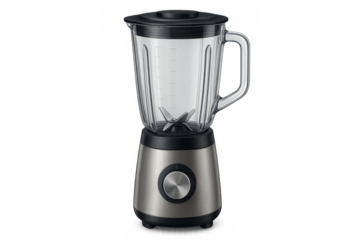 Empty blender standing on transparent background, ready for mixing