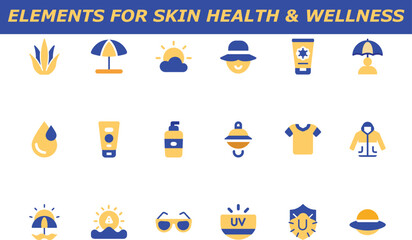 Bundle Skin Health Wellness Sun Protection Umbrella Hat Sunscreen Lotion
