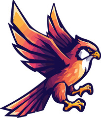 Majestic Eagle Flying with Wings Spread Wide Across the Dark Sky