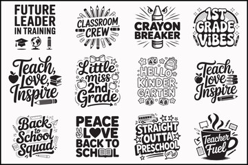 Fototapeta premium Back to School SVG Bundle