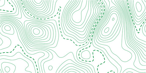 The green on white contours topography stylized relief diagram line wave carve pattern background