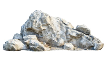 stone mountain on white background