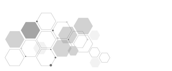Vector abstract geometric hexagonal elements technology or science design