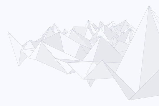 A modern abstract background with geometric polygonal forms resembling origami paper peaks in vector style