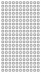 Geometric pattern of black outline squares arranged in a grid, isolated on white background, abstract illustration. concept of modern design, minimalism, vertical background, repeatable motif