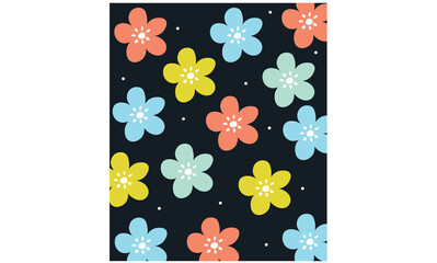 Flower floral fabric pattern background vector image