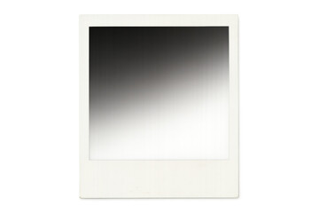 Classic instant photo frame with a black and white gradient, perfect for showcasing your images or designs