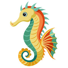 Elegant Seahorse Graphic for Marine and Ocean Designs