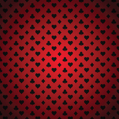 Card suits. Spades, hearts, diamonds, clubs. Background for gambling. Vector illustration.