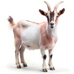 Fototapeta premium goat on white background