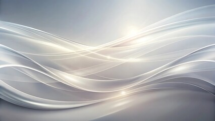 Fototapeta premium Elegant abstract flowing waves of light and soft curves in a subtle gradient background