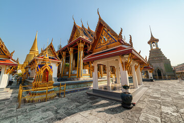 The Phra Ubosot at Wat Phra Kaew in Bangkok, Thailand