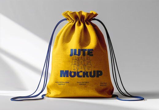 Burlap Jute Bag Mockup