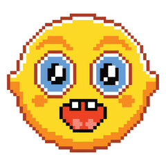 Pixel dizzy face