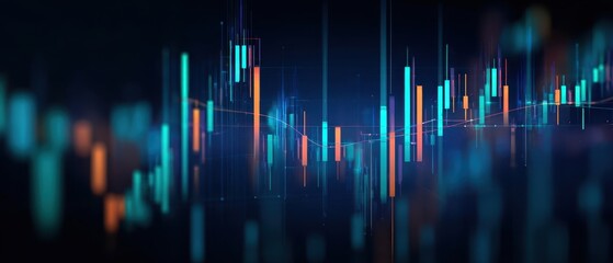The dynamic financial growth represented through vibrant market data visualization.