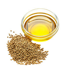 Bowl of Mustard Oil and Mustard Seeds