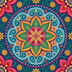 vibrant pakistani truck art pattern forming a man