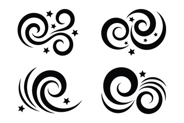 Vintage Filigree Swirls, calligraphy font style Decorative Elements, Text Ornaments curly thin line swings swashes, Flourishes Swirls, text divider, flourish Swirl ornament stroke, scroll design