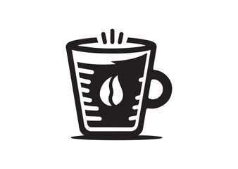 Espresso shot Glass silhouette vector, Glass Icon