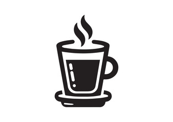 Espresso shot Glass silhouette vector, Glass Icon
