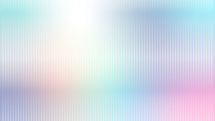 Vector ribbed glass texture with soft mesh gradients in blue, white, pink, and purple. Semi-transparent reeded acrylic look, like a bath wall or frosted window—modern, minimal, spa-like surface.