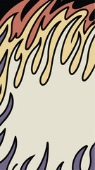 Abstract groovy design in earth tones with transparency suitable for various creative design projects