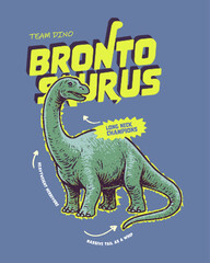Team Dino Brontosaurus – Long Neck Champions T-shirt Design © fathurdavega