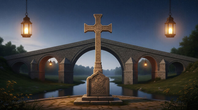 Croix au clair de lune