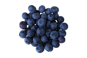 Pile of Fresh Blueberries Isolated
