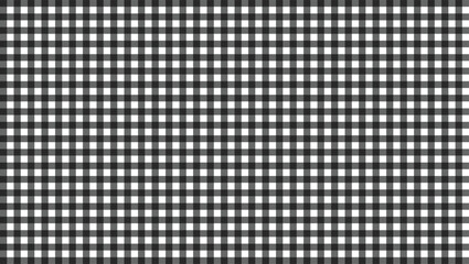 Fototapeta premium Pattern for black and grey checkered tablecloth, seamless .Gingham seamless pattern. Black and white vichy background texture. Checked tweed plaid repeating wallpaper