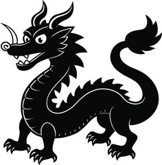 Mythic Majesty: A black mythical dragon stands proud, exuding power and intrigue, representing legends of old and capturing the essence of fantasy.