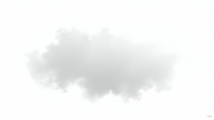 Cloud Dense fog patch with fading edges fading softly toward the edges, isolated on a clean white background