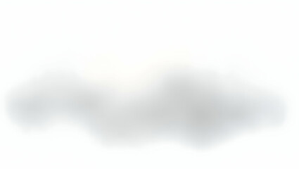 Cloud Dense fog patch with fading edges hovering just above ground level, isolated on a clean white background