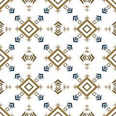 Native ethnic geometric pattern on a light gray background. Native fabric, tiles, rugs, shirts, wallpaper, wall